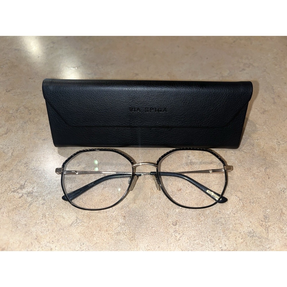 Via Spiga Fiammetta Zyloware Eyeglasses Frame Gold Metal Full Rim 53-18-135